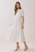 Ruffle Button Down Midi Dress
