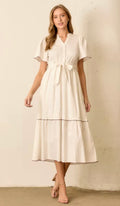 Waist Tie Midi Dress