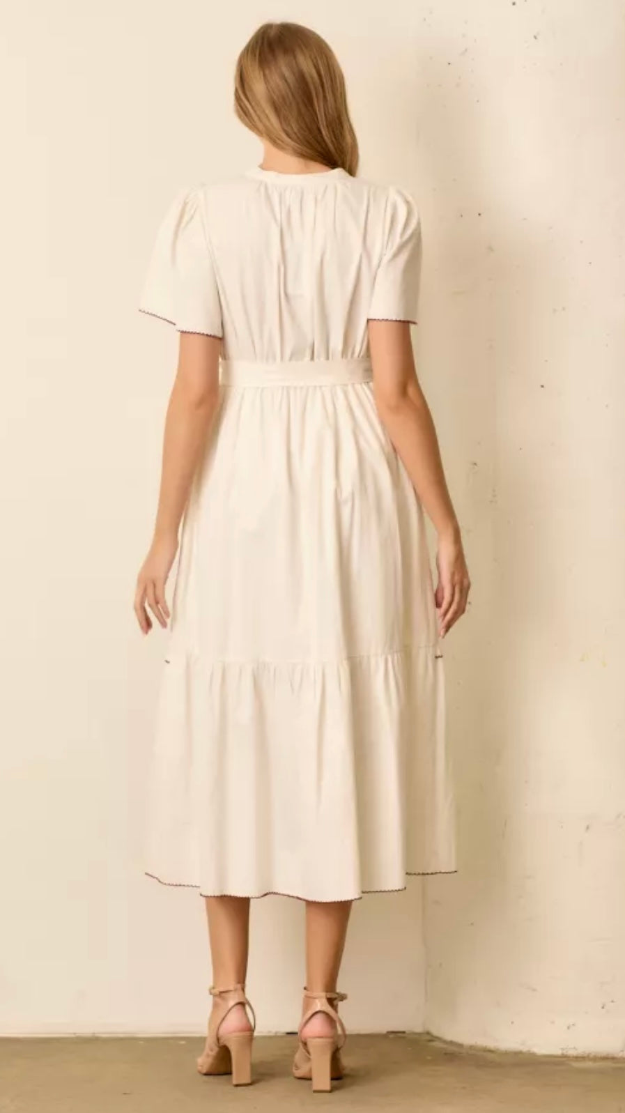 Waist Tie Midi Dress