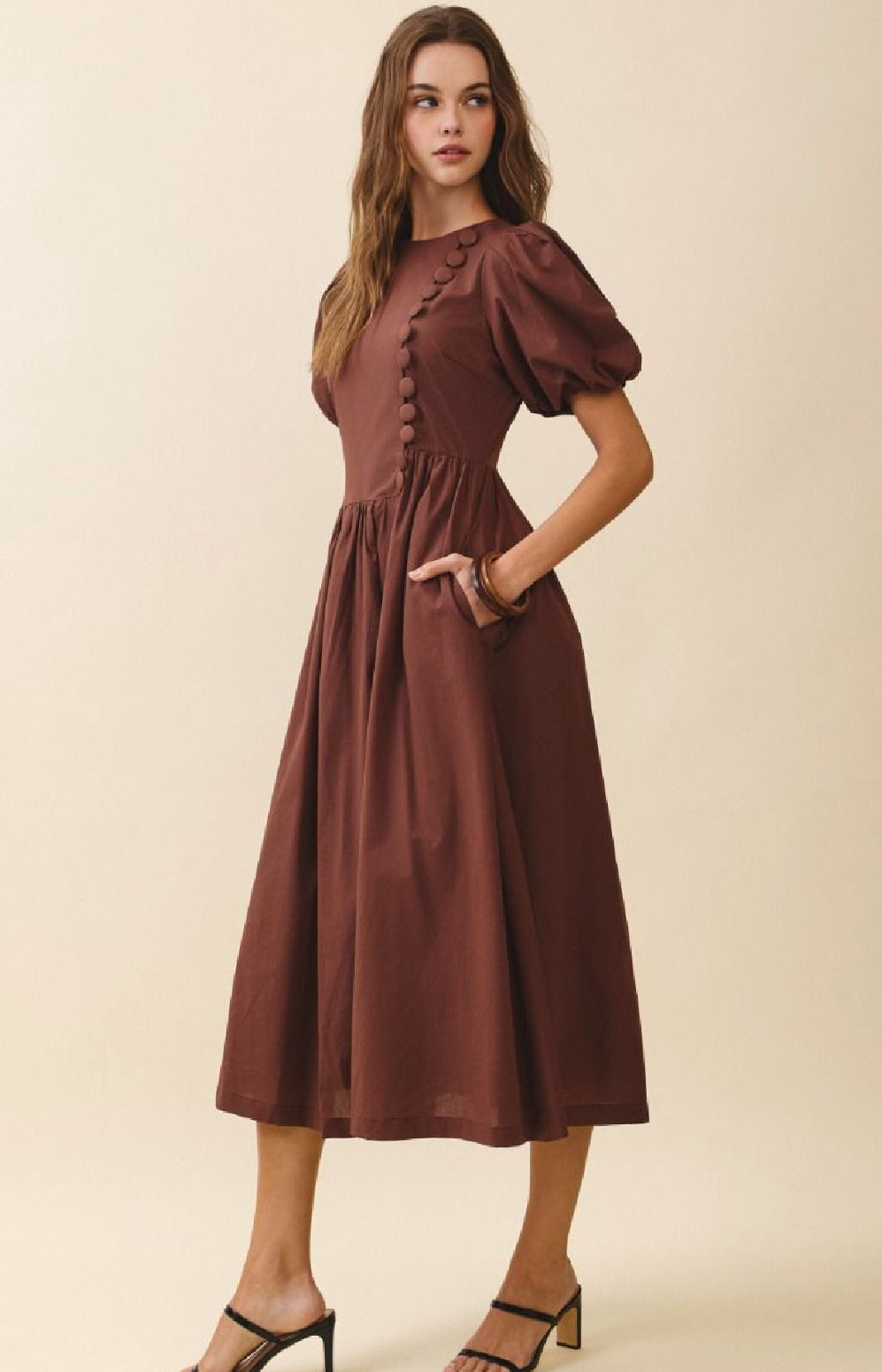 PRE-ORDER Cotton Button-Down Midi Dress