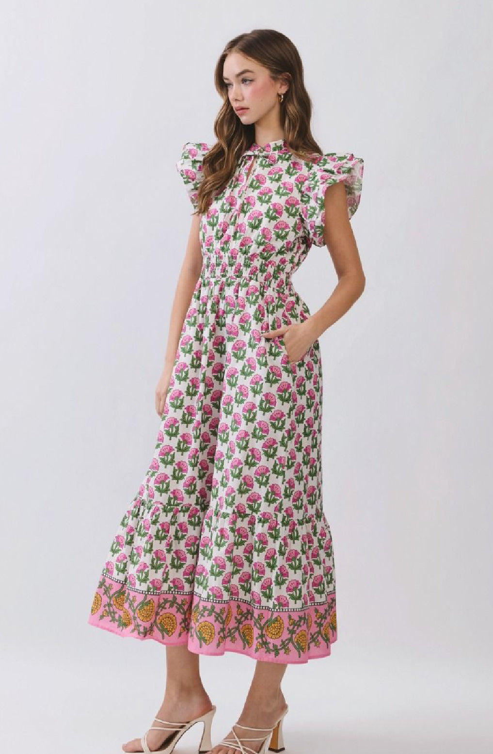 PRE-ORDER Printed Short Sleeve Dress