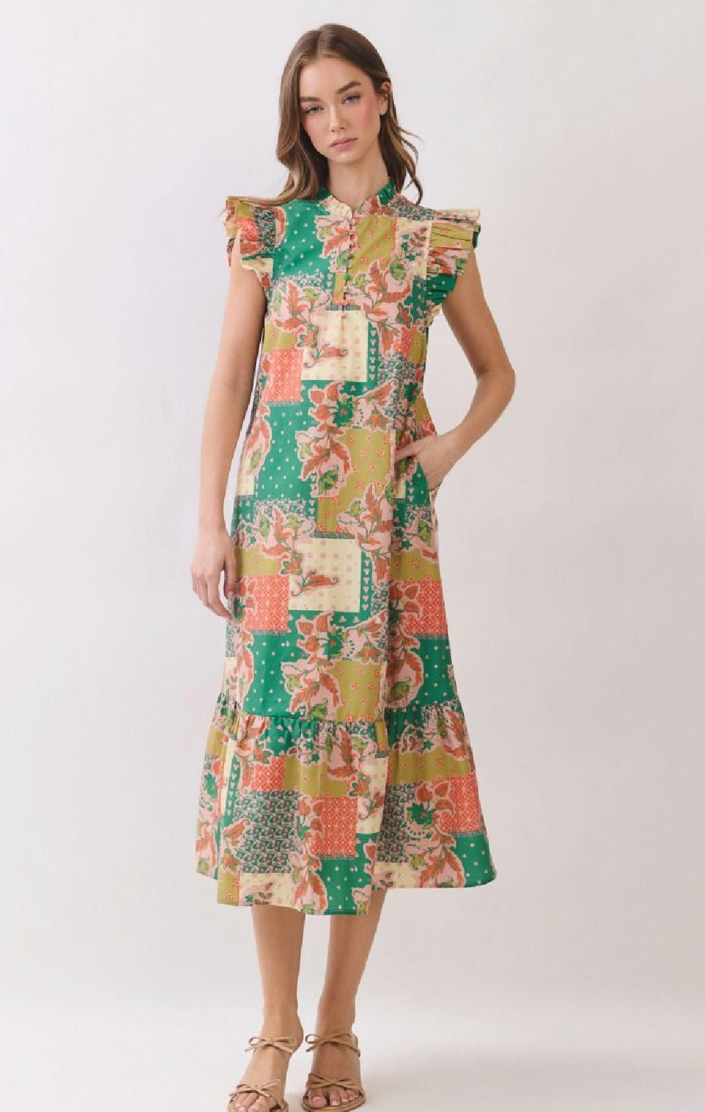 PRE-ORDER Printed Midi Dress