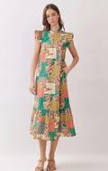 PRE-ORDER Printed Midi Dress