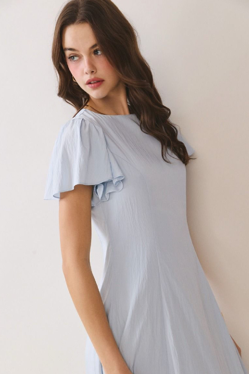 Ruffle Sleeve Midi dress