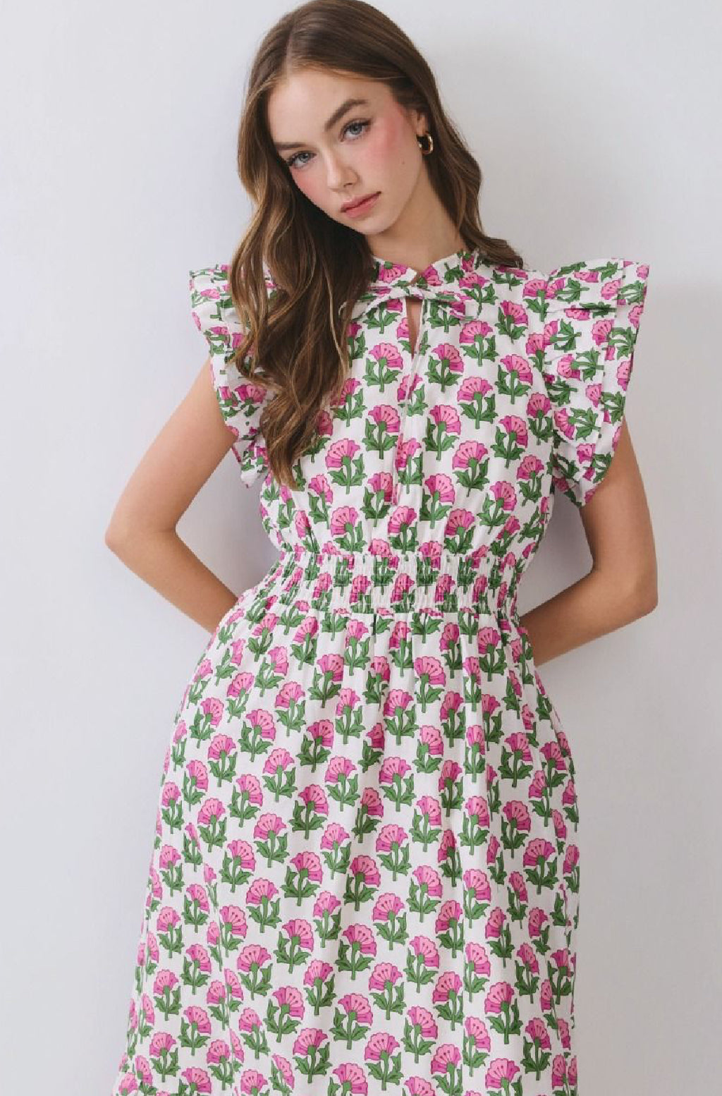 PRE-ORDER Printed Short Sleeve Dress
