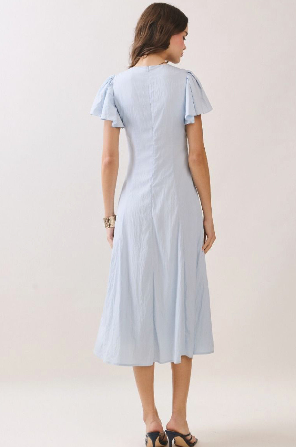 Ruffle Sleeve Midi dress
