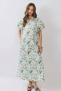 PRE-ORDER Peacock Print Midi Dress