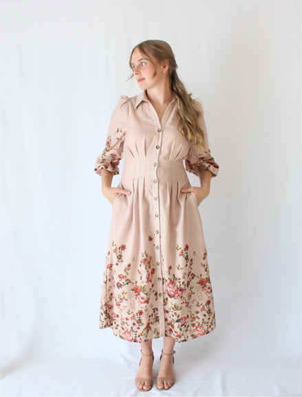 Adeline Floral Button Down Dress