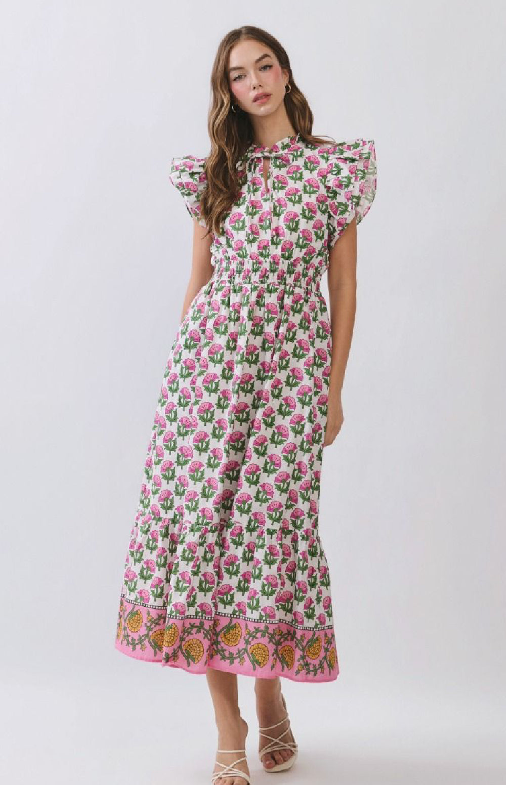 PRE-ORDER Printed Short Sleeve Dress